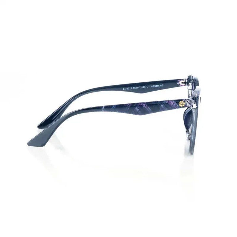 Pinnacle Black Purple Texture Medium Full Rim Round Sunglasses for Men & Women — Hashtag Eyewears