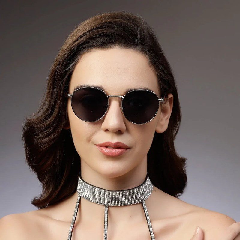 Platinum Grey Medium Full Rim Oval Sunglasses for Men & Women — Hashtag Eyewears