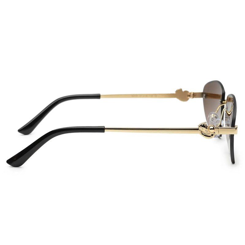Pyrion Brown Medium Rim Less Rectangle Sunglasses for Men — Hashtag Eyewears