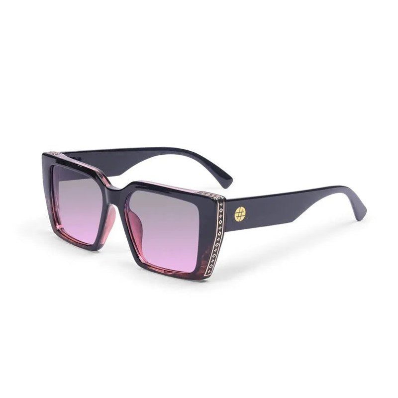 Pyrosia Purple Black Gold Medium Full Rim Rectangle Sunglasses for Men & Women — Hashtag Eyewears