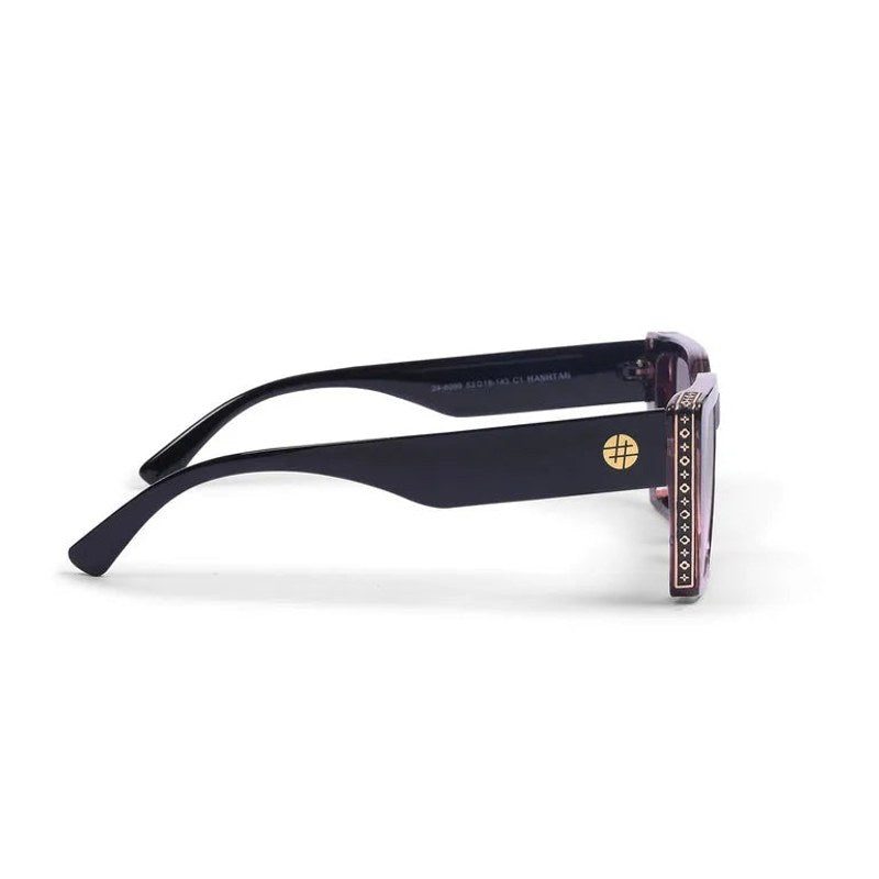 Pyrosia Purple Black Gold Medium Full Rim Rectangle Sunglasses for Men & Women — Hashtag Eyewears