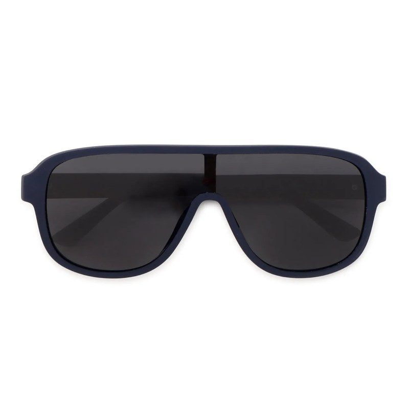 Quasor Blue Extra-Large Full Rim Shield Sports Sunglasses for Men & Women — Hashtag Eyewears