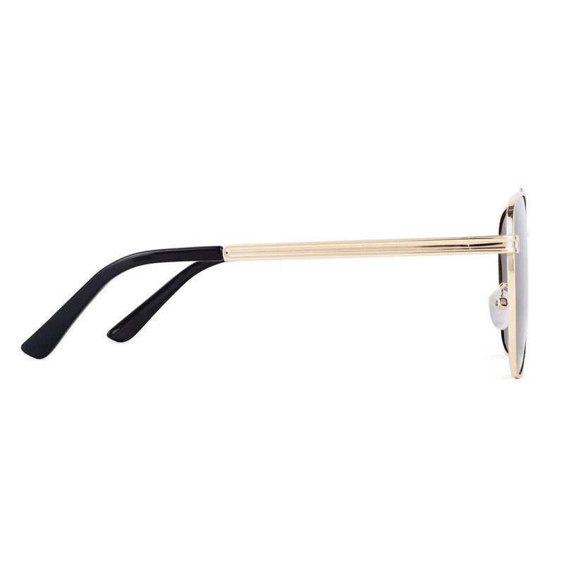 Quivion Golden Large Full Rim Square Sunglasses for Men — Hashtag Eyewears