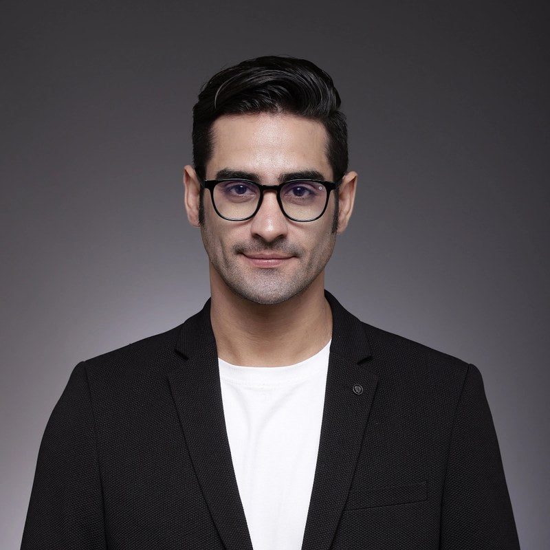 Radiant Black Medium Full Rim Oval Computer Glasses for Men & Women — Hashtag Eyewears
