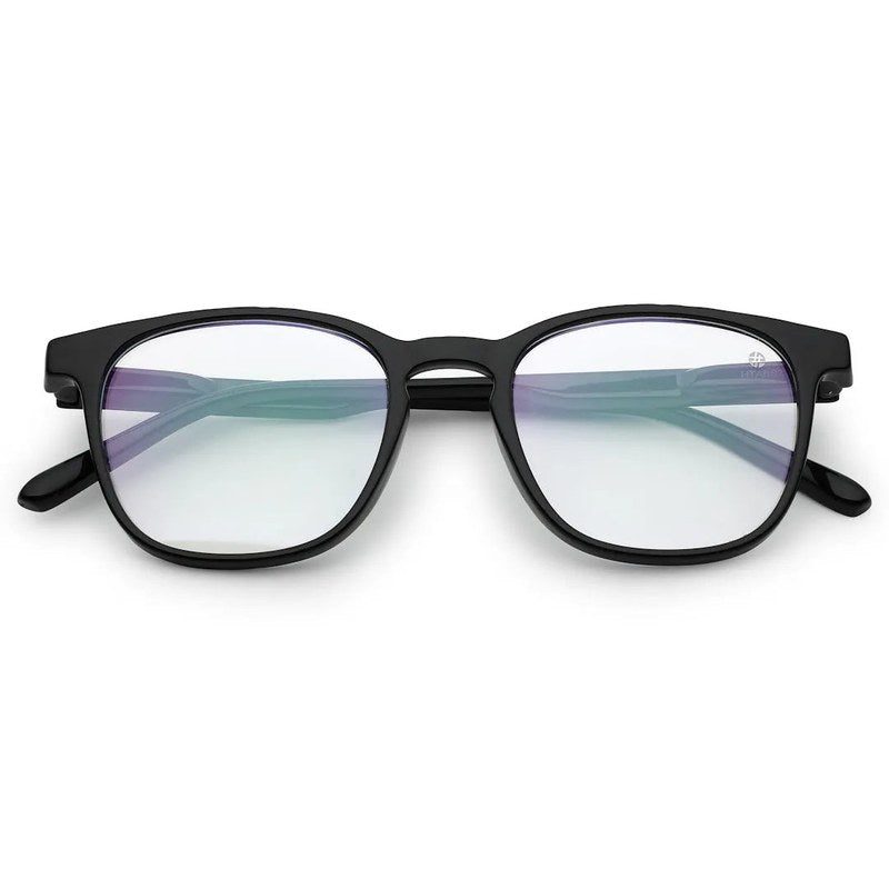 Radiant Black Medium Full Rim Oval Computer Glasses for Men & Women — Hashtag Eyewears