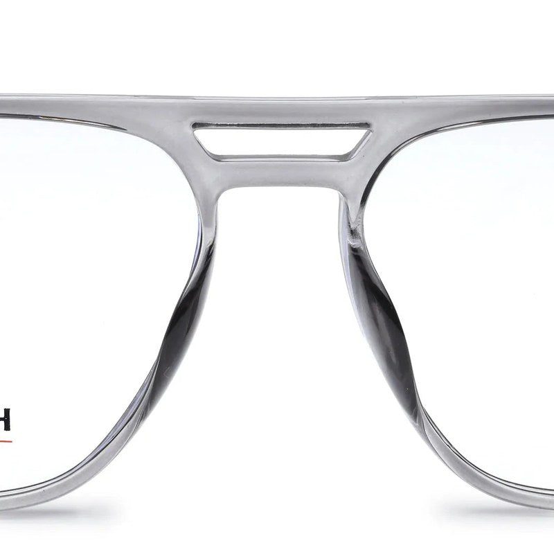 Radion Smoke Medium Full Rim Square with Spring Hinges Eyeglasses for Men & Women — Hashtag Eyewears