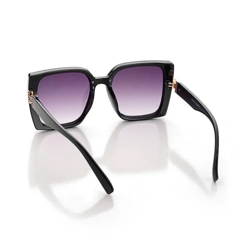 Rapture Black Large Full Rim Square Sunglasses for Women — Hashtag Eyewears
