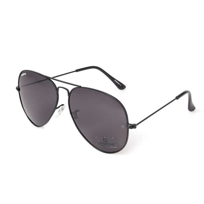 Ravyon Black Large Full Rim Aviator Sunglasses for Men & Women — Hashtag Eyewears