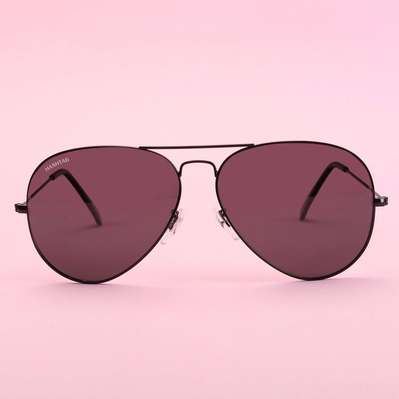 Ravyon Black Large Full Rim Aviator Sunglasses for Men & Women — Hashtag Eyewears