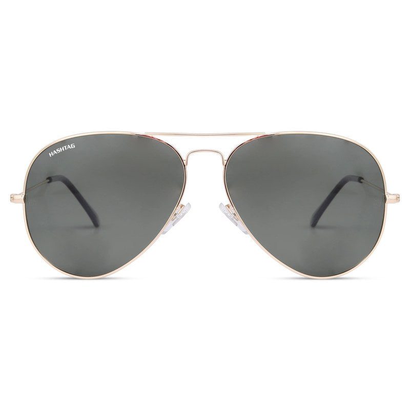 Ravyon Green Large Full Rim Aviator Sunglasses for Men & Women — Hashtag Eyewears