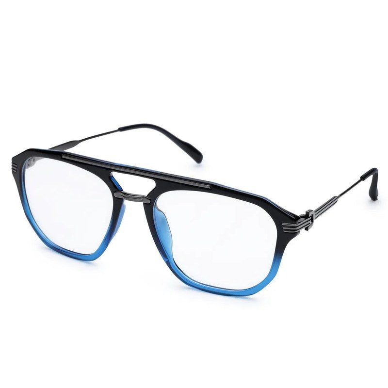 Ray-II Black Blue Medium Full Rim Square Eyeglasses for Men & Women — Hashtag Eyewears