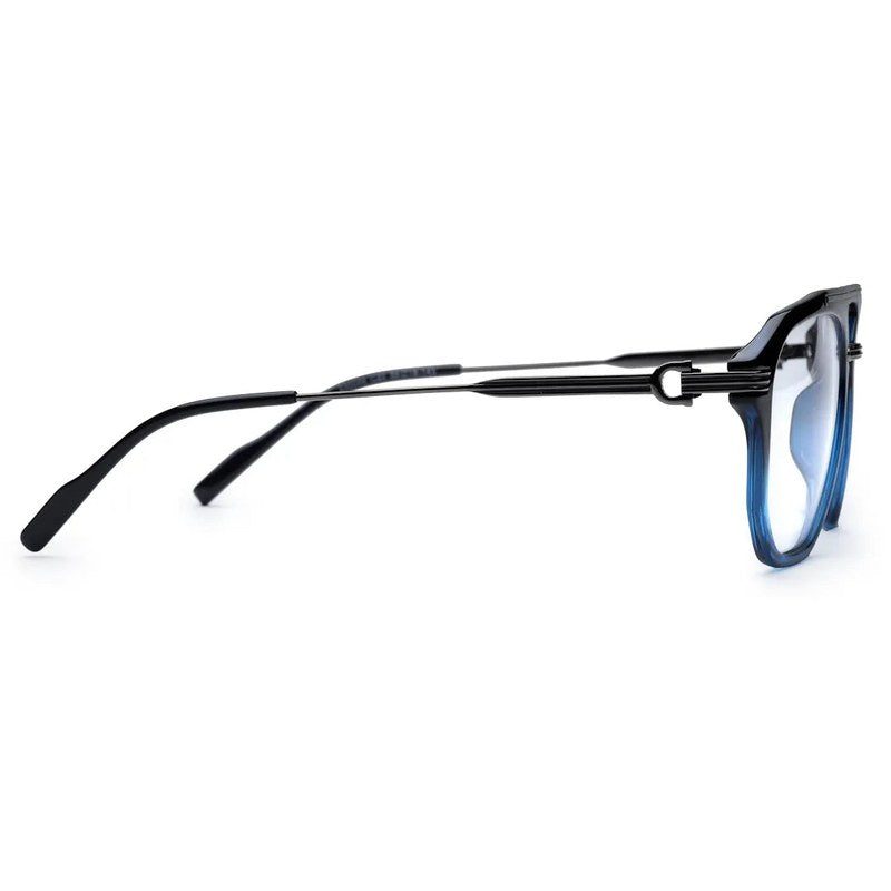 Ray-II Black Blue Medium Full Rim Square Eyeglasses for Men & Women — Hashtag Eyewears