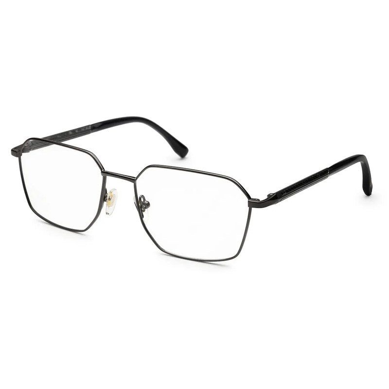 Ray-II Gun-Grey Medium Full Rim Square Eyeglasses for Men & Women — Hashtag Eyewears