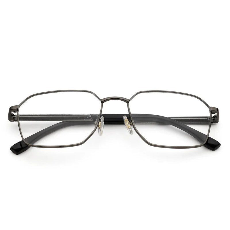 Ray-II Gun-Grey Medium Full Rim Square Eyeglasses for Men & Women — Hashtag Eyewears