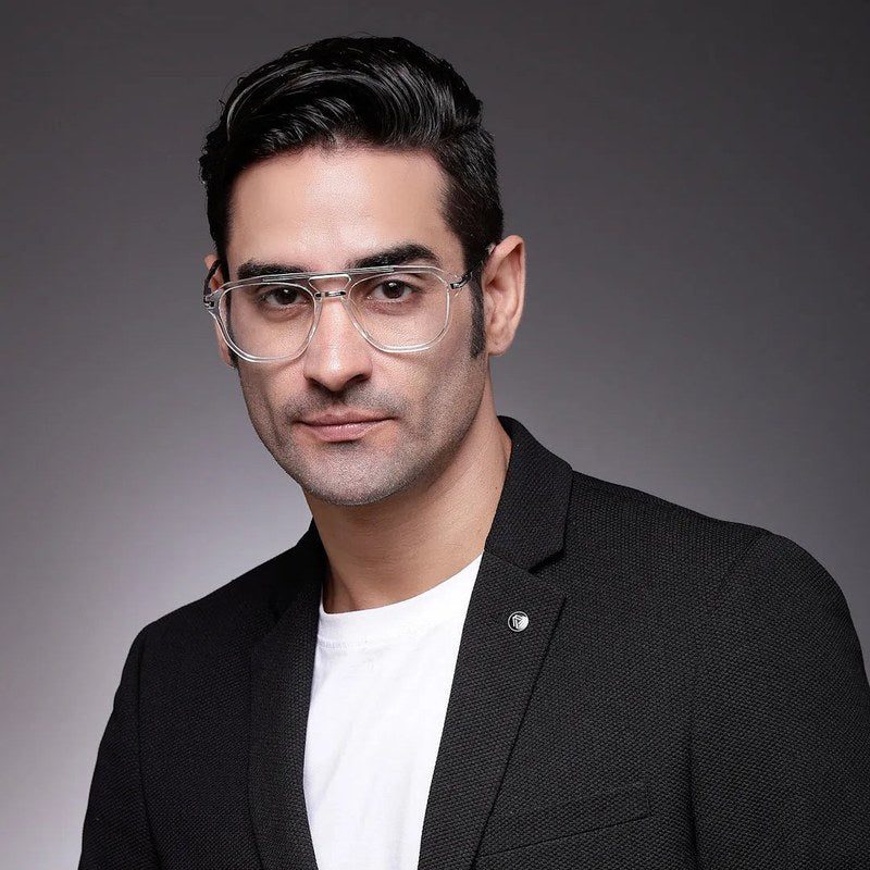 Ray-II White Transparent Medium Full Rim Square Eyeglasses for Men & Women — Hashtag Eyewears