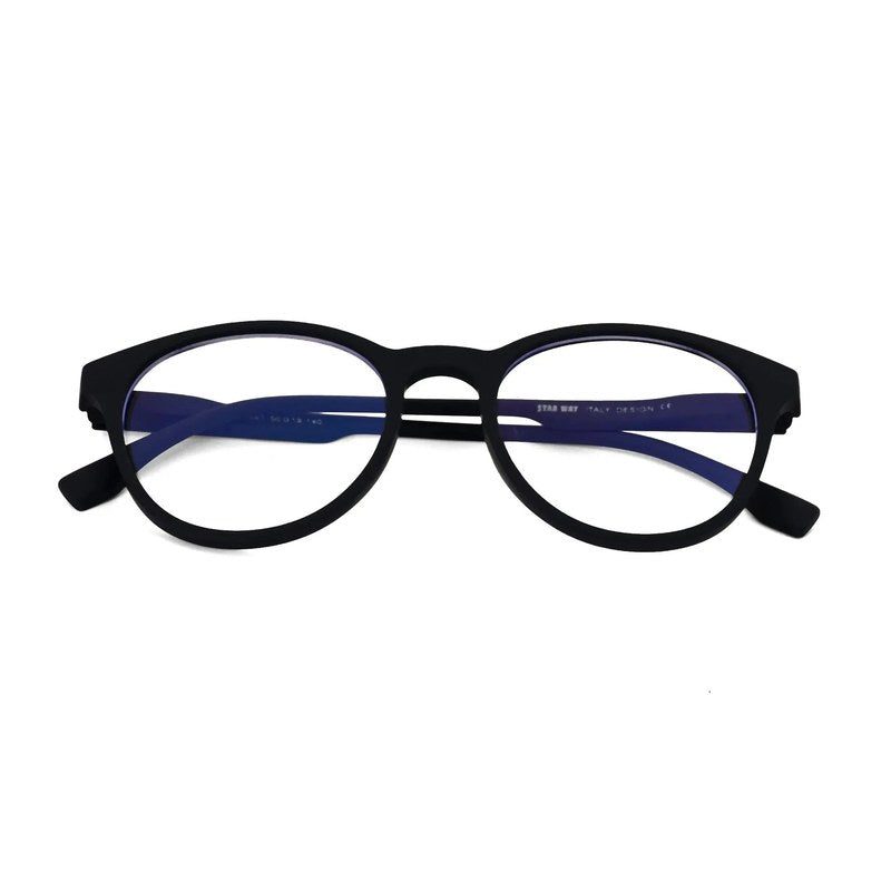 RayBloc Blue Medium Full Rim OVAL Computer Glasses for Men & Women — Hashtag Eyewears