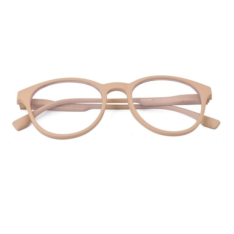RayBloc Cream Medium Full Rim OVAL Computer Glasses for Men & Women — Hashtag Eyewears