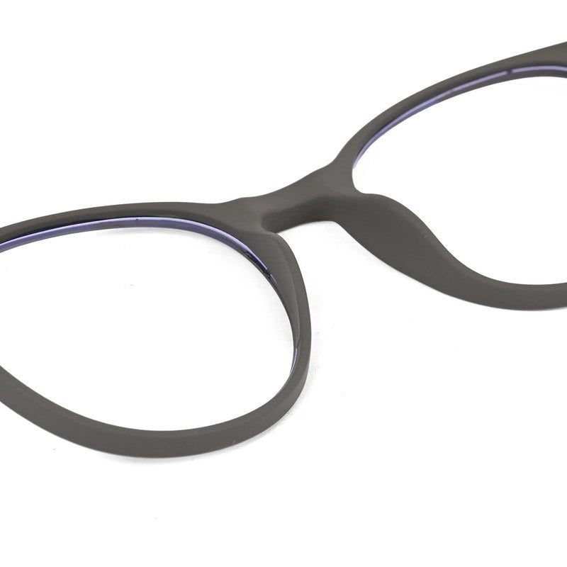 RayBloc Grey Medium Full Rim OVAL Computer Glasses for Men & Women — Hashtag Eyewears