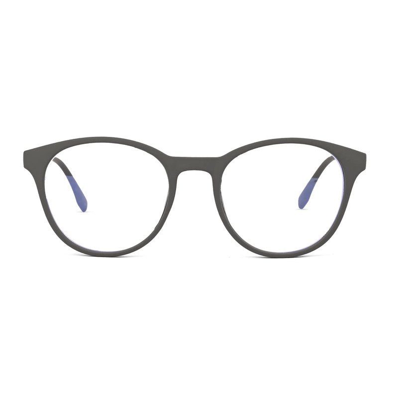 RayBloc Grey Medium Full Rim OVAL Computer Glasses for Men & Women — Hashtag Eyewears