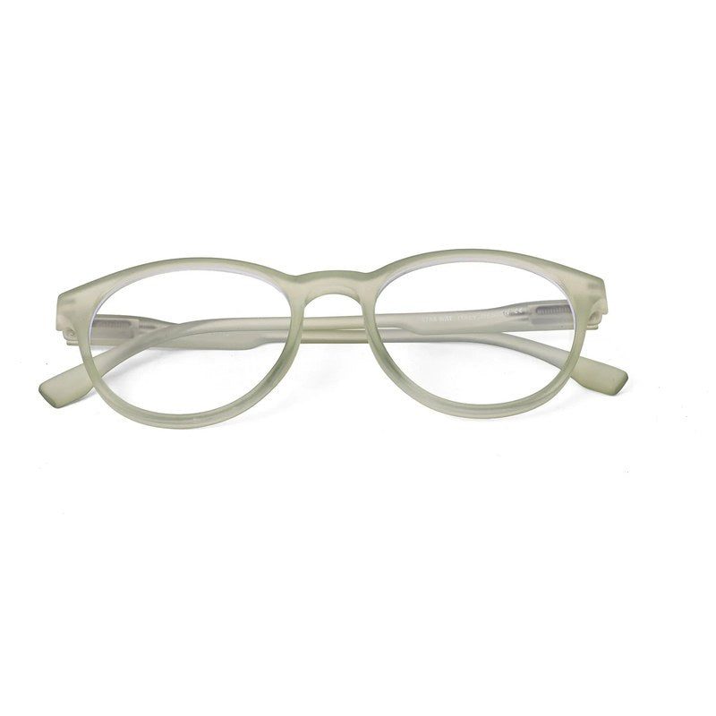 RayBloc Light Green Medium Full Rim OVAL Computer Glasses for Men & Women — Hashtag Eyewears