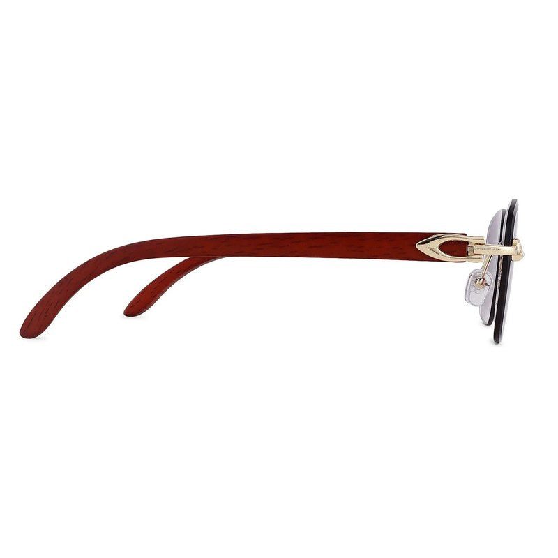 Raynor Gradient Purple Medium Rim Less Rectangle Sunglasses for Men & Women — Hashtag Eyewears