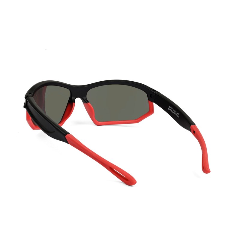 Raysen Black Medium Full Rim Wraparound Sports Sunglasses for Men & Women — Hashtag Eyewears