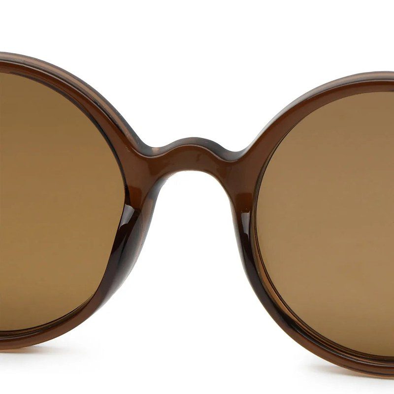 Retro Brown Medium Full Rim Round Sunglasses for Men & Women — Hashtag Eyewears