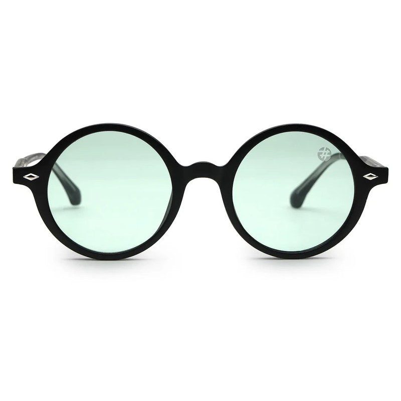 Retro Green Medium Full Rim Round Sunglasses for Men & Women — Hashtag Eyewears