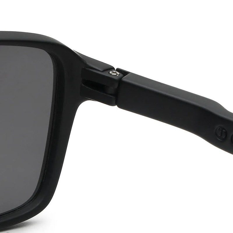 Rift Black Large Full Rim Rectangle Sports Sunglasses for Men & Women — Hashtag Eyewears