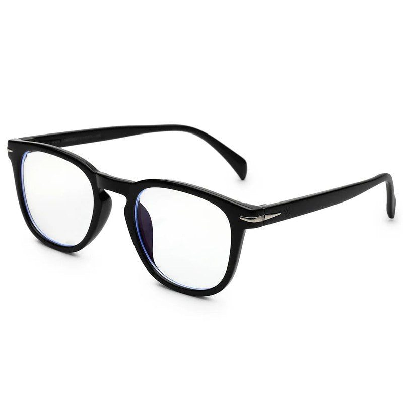 Rivena Black Small Full Rim Square Computer Glasses for Men & Women — Hashtag Eyewears