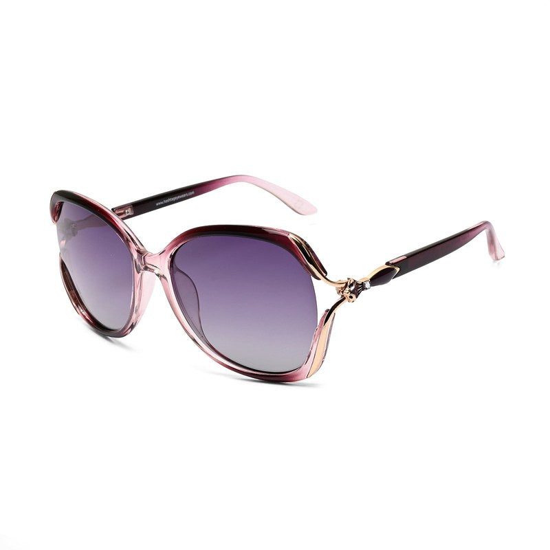 Rylen Gold & Gradient Purple Large Full Rim Butterfly Sunglasses for Women — Hashtag Eyewears