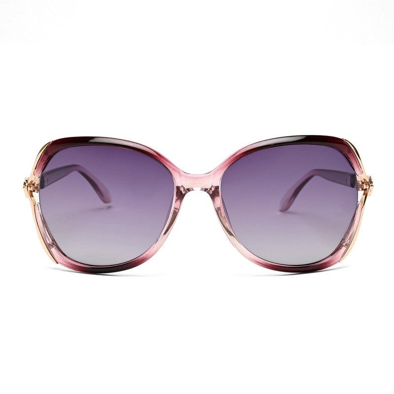 Rylen Gold & Gradient Purple Large Full Rim Butterfly Sunglasses for Women — Hashtag Eyewears