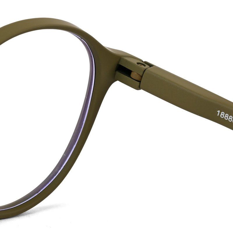 Screenzy Green Medium Full Rim Round Computer Glasses for Men & Women — Hashtag Eyewears