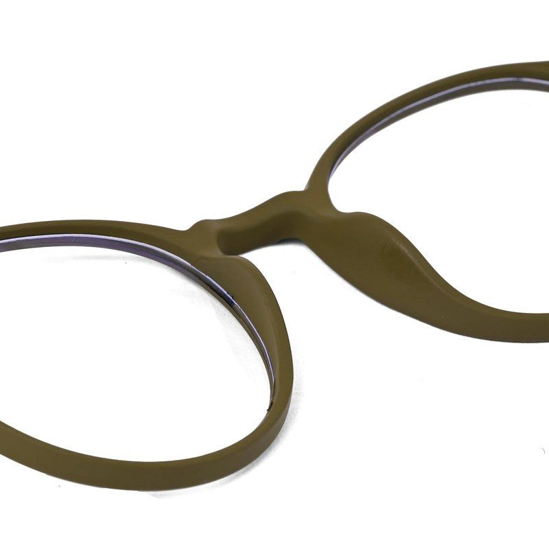 Screenzy Green Medium Full Rim Round Computer Glasses for Men & Women — Hashtag Eyewears