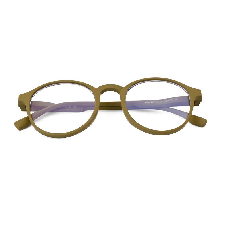 Screenzy Green Medium Full Rim Round Computer Glasses for Men & Women — Hashtag Eyewears