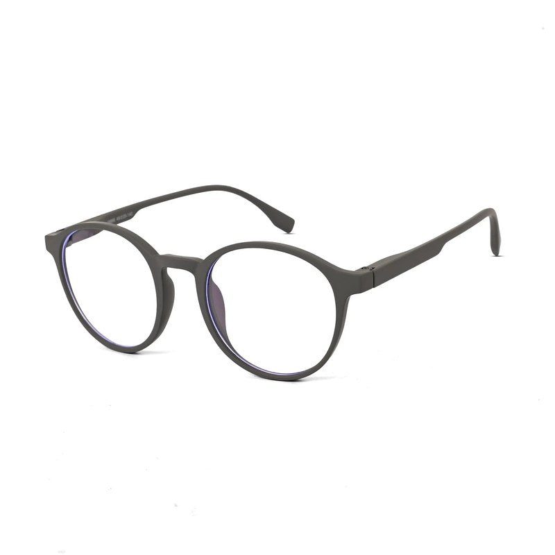 Screenzy Grey Medium Full Rim Round Computer Glasses for Men & Women — Hashtag Eyewears