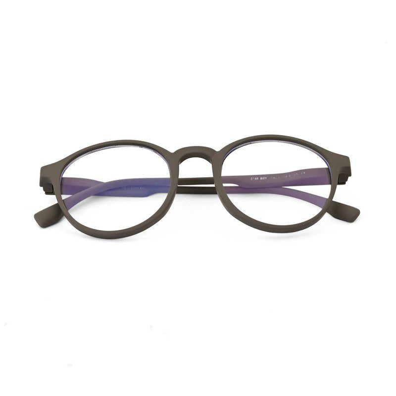 Screenzy Grey Medium Full Rim Round Computer Glasses for Men & Women — Hashtag Eyewears
