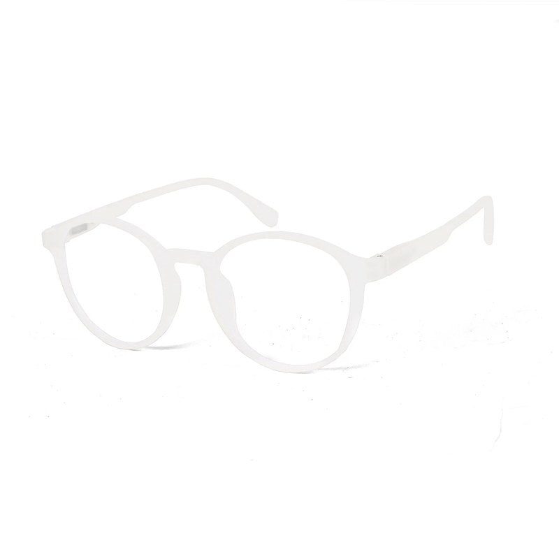 Screenzy Transparent Medium Full Rim Round Computer Glasses for Men & Women — Hashtag Eyewears