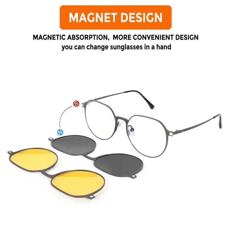 Seraph Grey Medium Full Rim Oval Clip-on for Men & Women — Hashtag Eyewears
