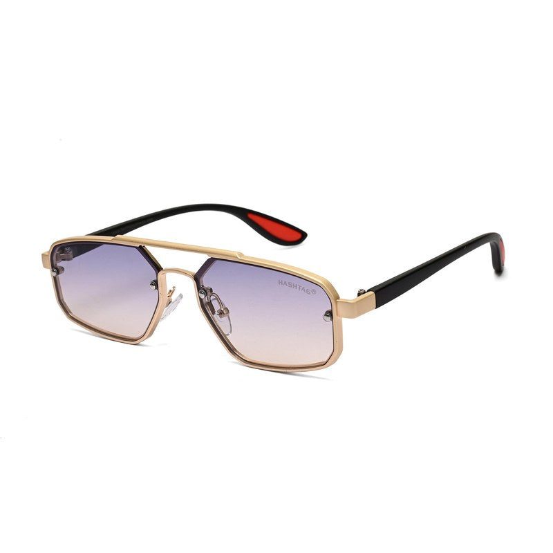 Shadron Golden Medium Full Rim RECTANGLE Sunglasses for Men — Hashtag Eyewears