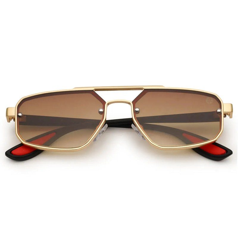 Shadron Gredient Brown Medium Full Rim Rectangle Sunglasses for Men — Hashtag Eyewears