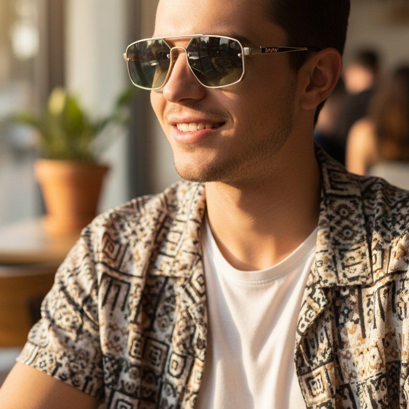 Shadron Green Medium Full Rim Rectangle Sunglasses for Men β Hashtag Eyewears