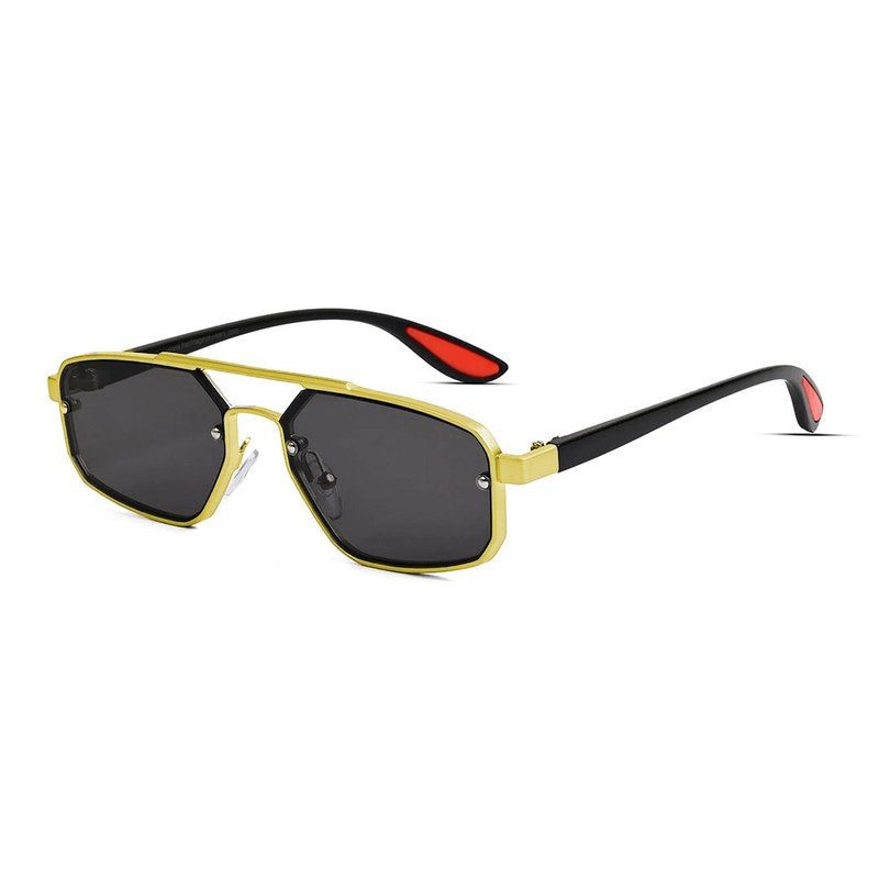 Shadron Silver Medium Full Rim RECTANGLE Sunglasses for Men — Hashtag Eyewears