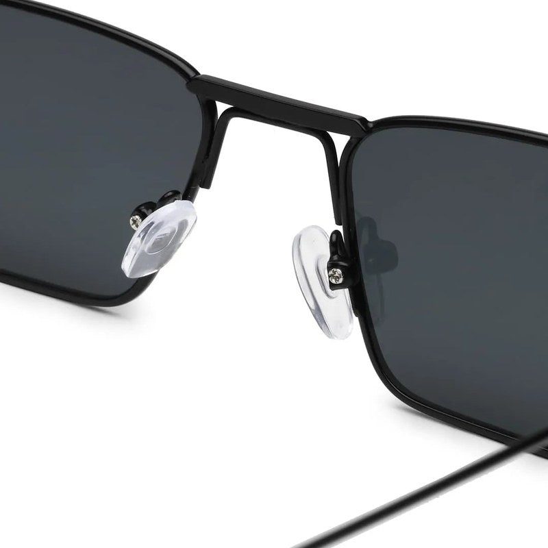 Skyfall Black Medium Full Rim Rectangle Sunglasses for Men & Women — Hashtag Eyewears