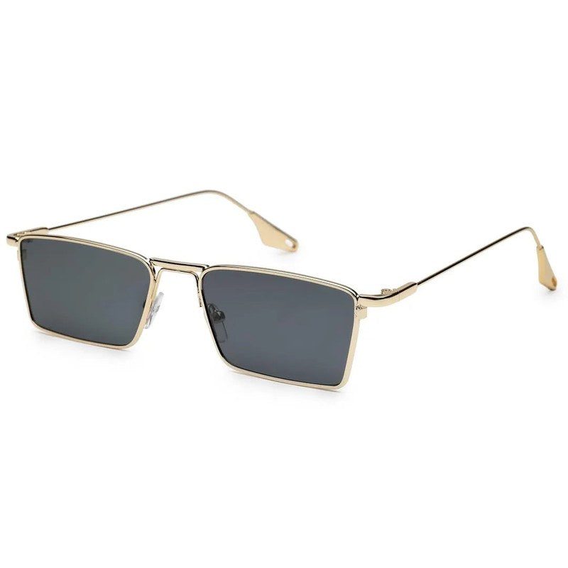 Skyfall Golden Medium Full Rim Rectangle Sunglasses for Men & Women — Hashtag Eyewears