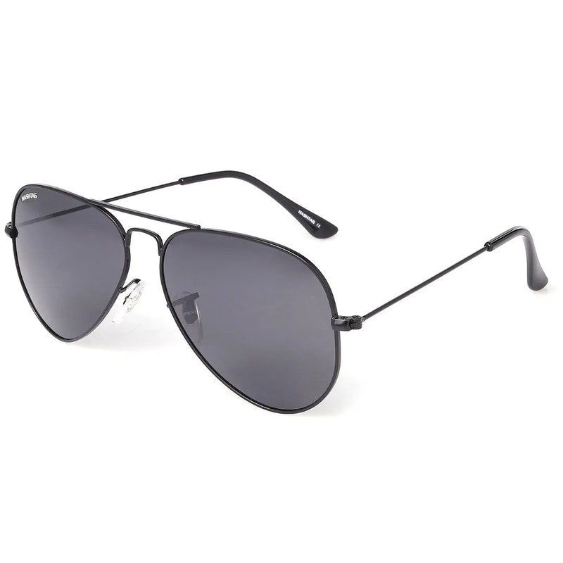 Skyra Black Medium Full Rim Aviator Sunglasses for Men & Women — Hashtag Eyewears