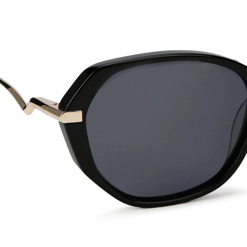 SNOB Black-Gold Medium Full Rim Oval Sunglasses for Women — Hashtag Eyewears