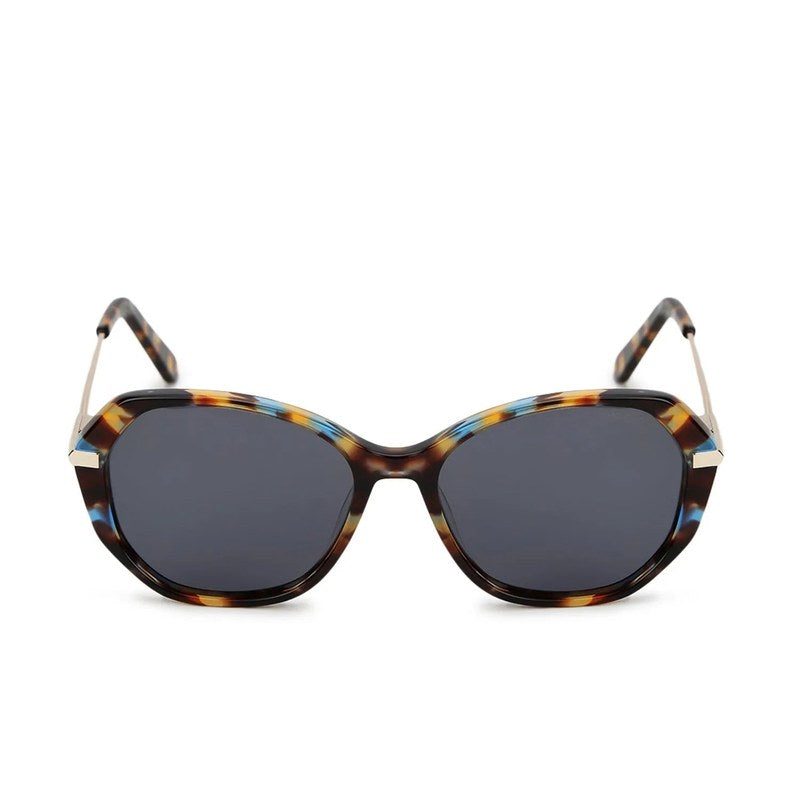 SNOB Tiger Brown-Gold Medium Full Rim Oval Sunglasses for Women — Hashtag Eyewears