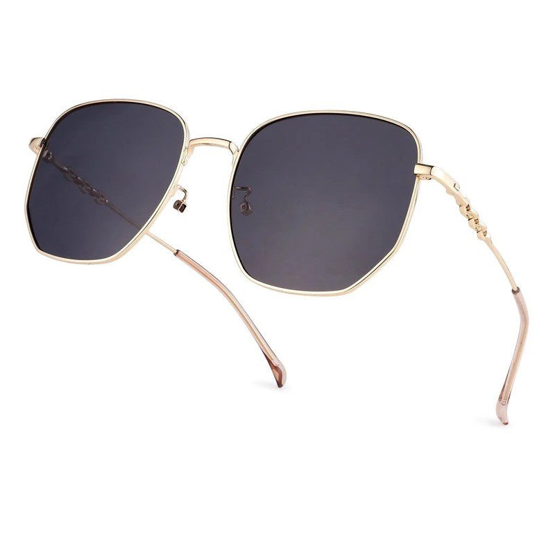Solarion Golden Large Full Rim Square Sunglasses for Men & Women — Hashtag Eyewears