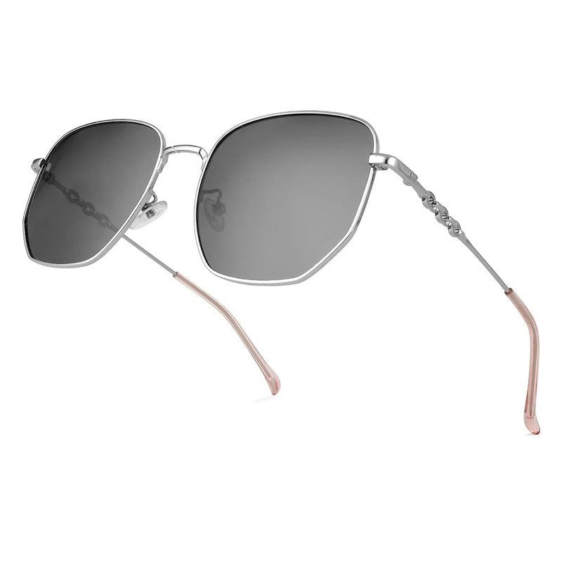 Solarion Silver Large Full Rim Square Sunglasses for Men & Women — Hashtag Eyewears
